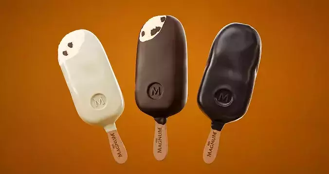 Ice Cream Bar - Chocolate ice cream  3D model 4