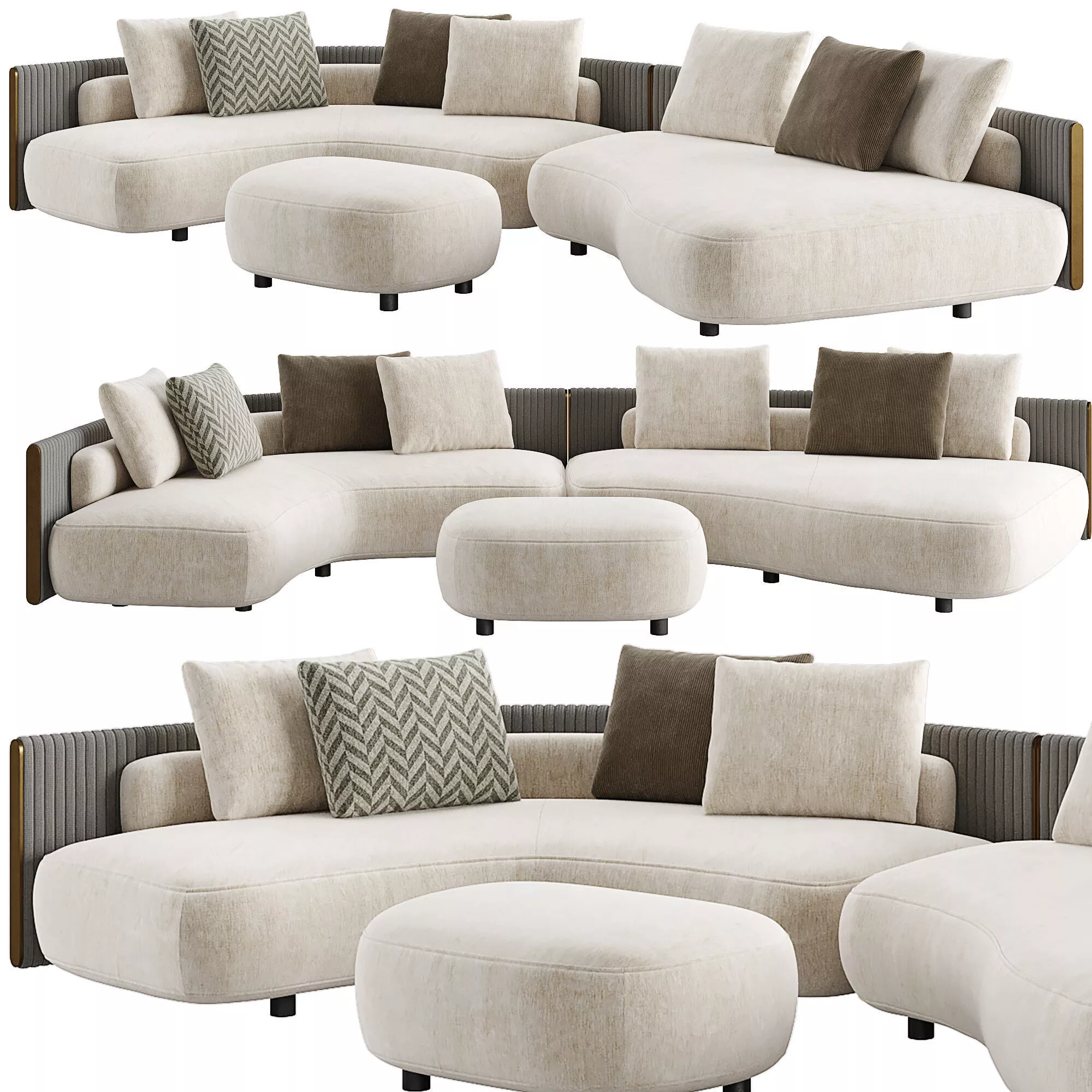 Bezier Cord Outdoor Sofa 3D model