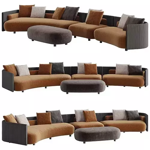 Bezier Cord Outdoor Sofa 3D model