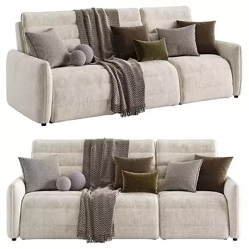Reverie Performance Fabric Motion Recliner Sofa 3D model