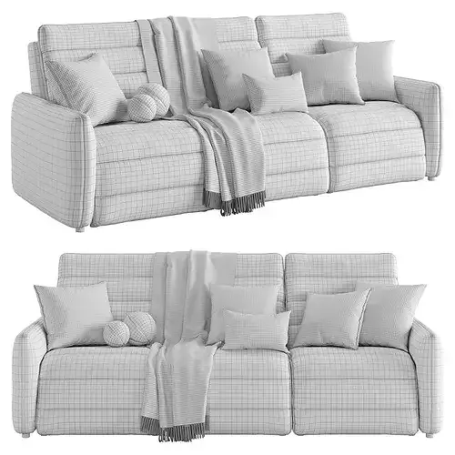 Reverie Performance Fabric Motion Recliner Sofa 3D model 4
