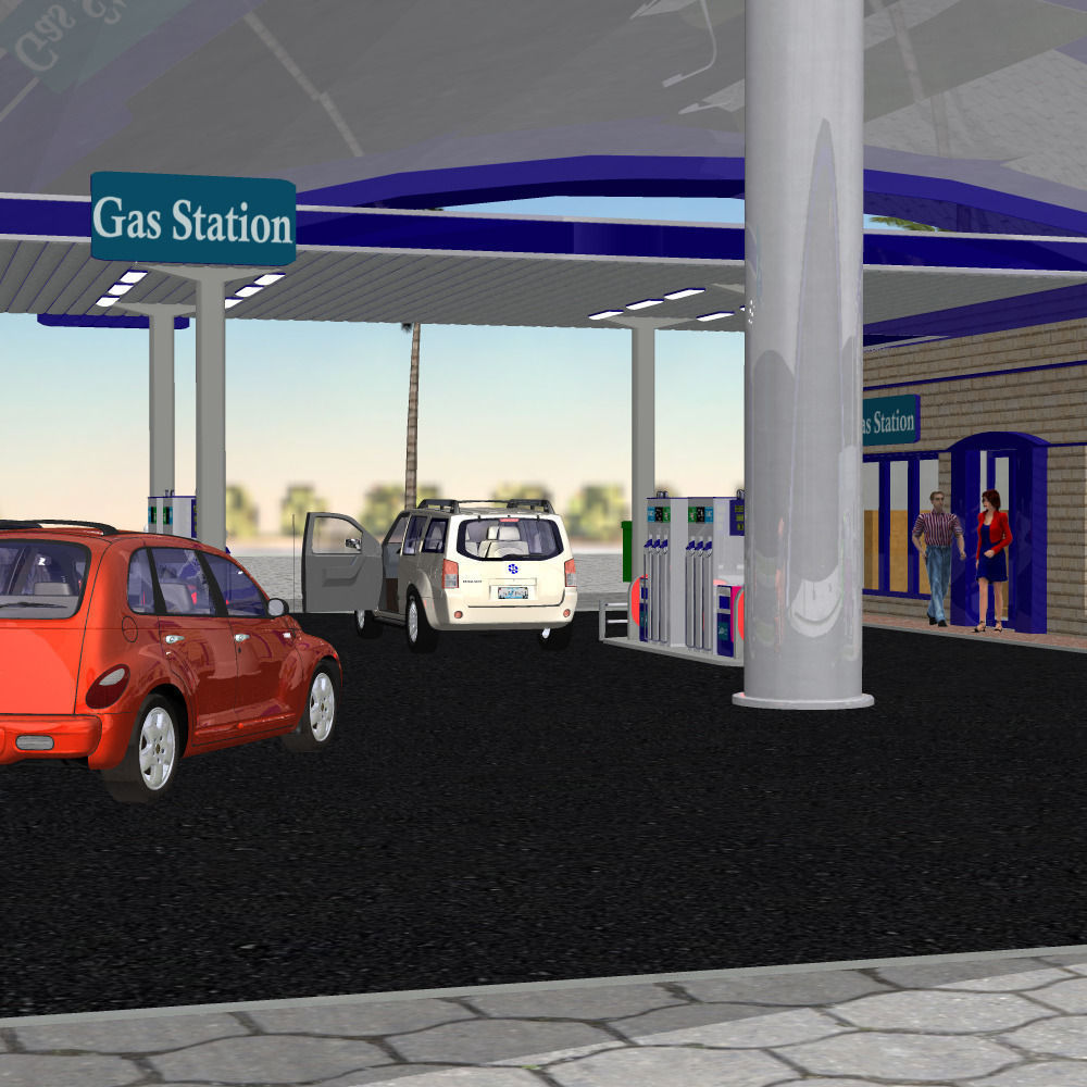 VP Gas Station 3D model_4