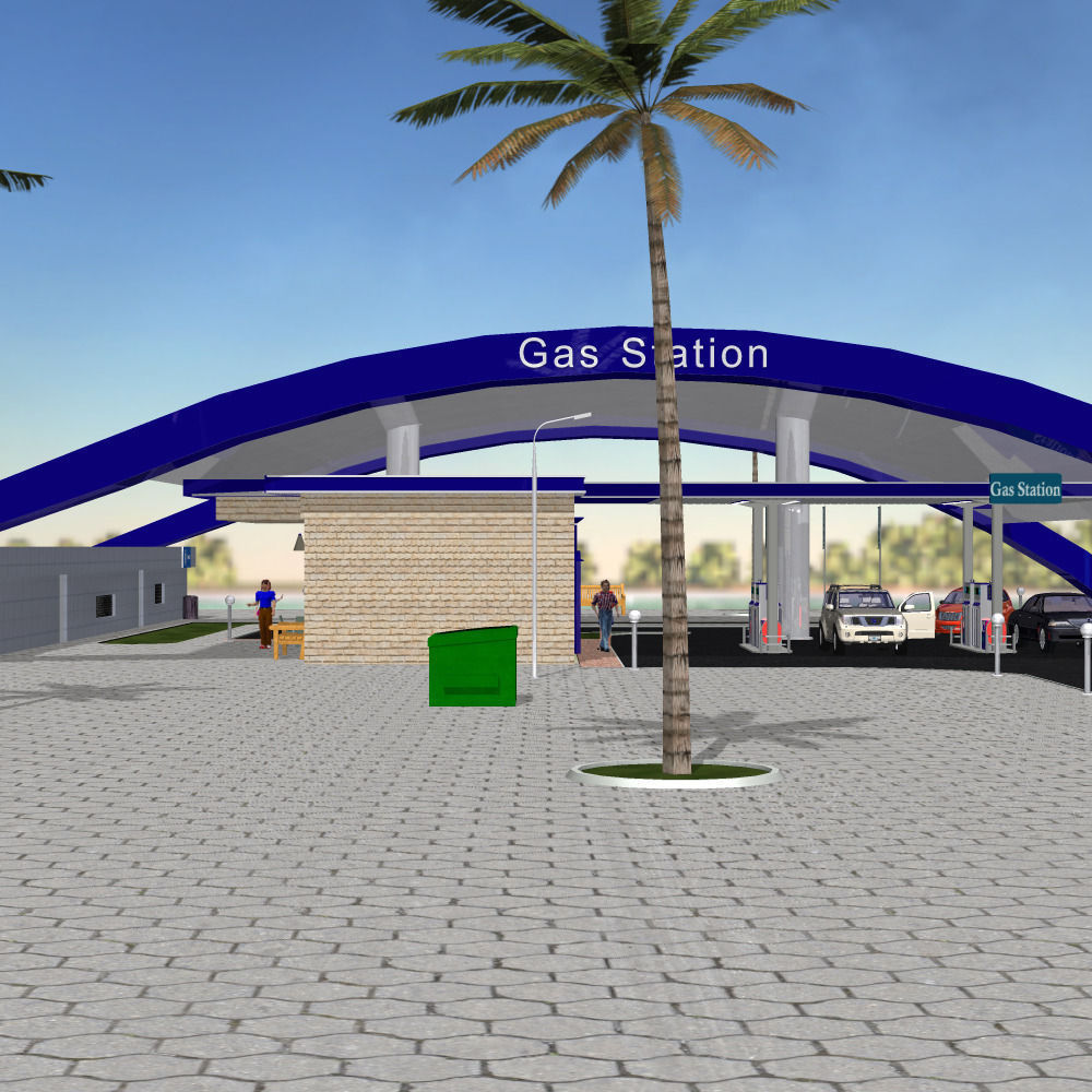 VP Gas Station 3D model_11