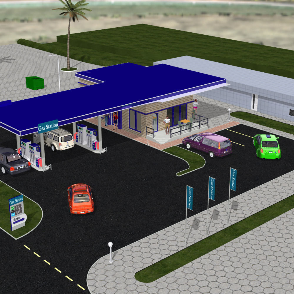 VP Gas Station 3D model_5