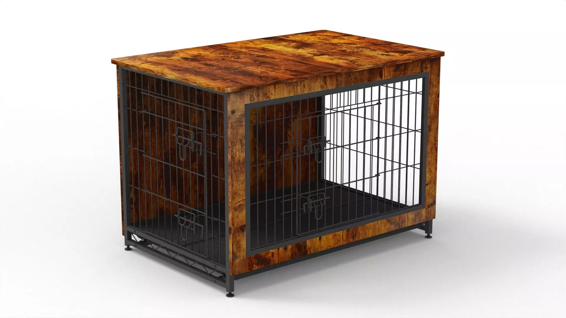 Wooden Dog Crate Furniture Low-poly 3D model
