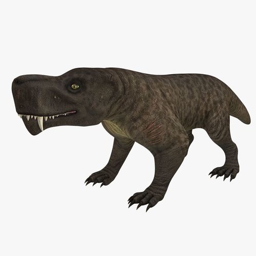 Inostrancevia Low-poly 3D model