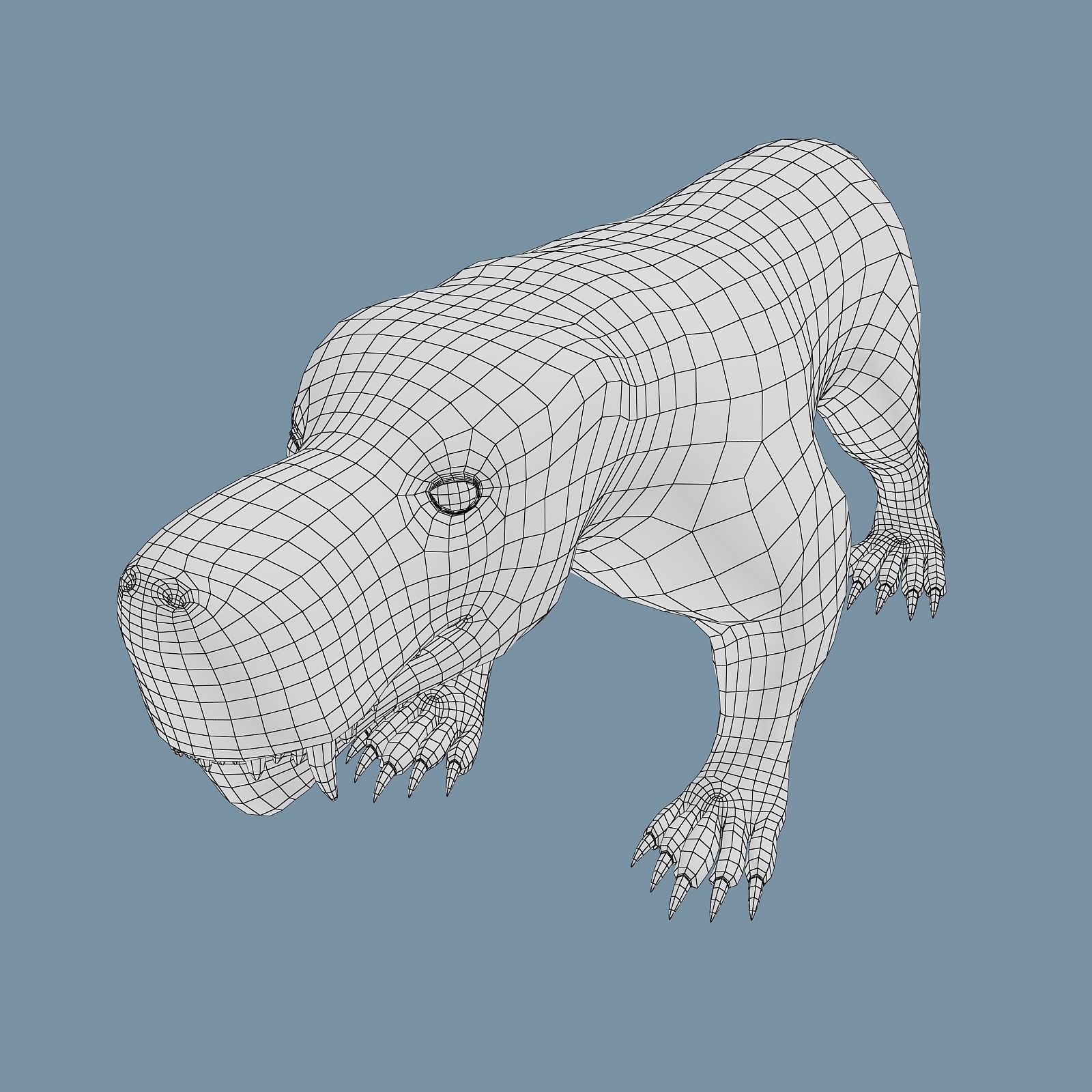 Inostrancevia Low-poly 3D model_38