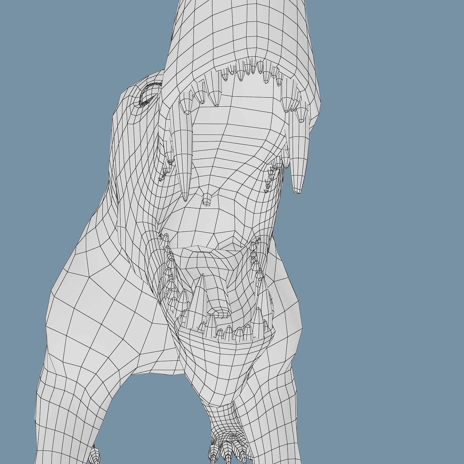 Inostrancevia Low-poly 3D model_46