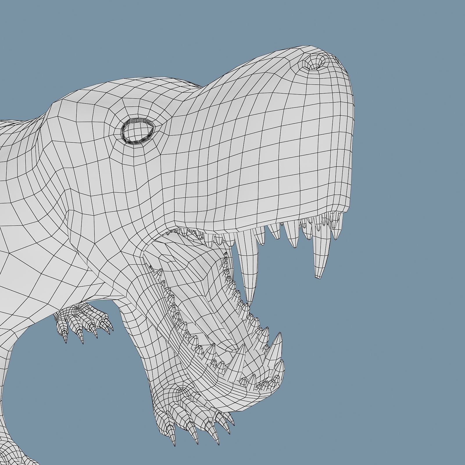 Inostrancevia Low-poly 3D model_43