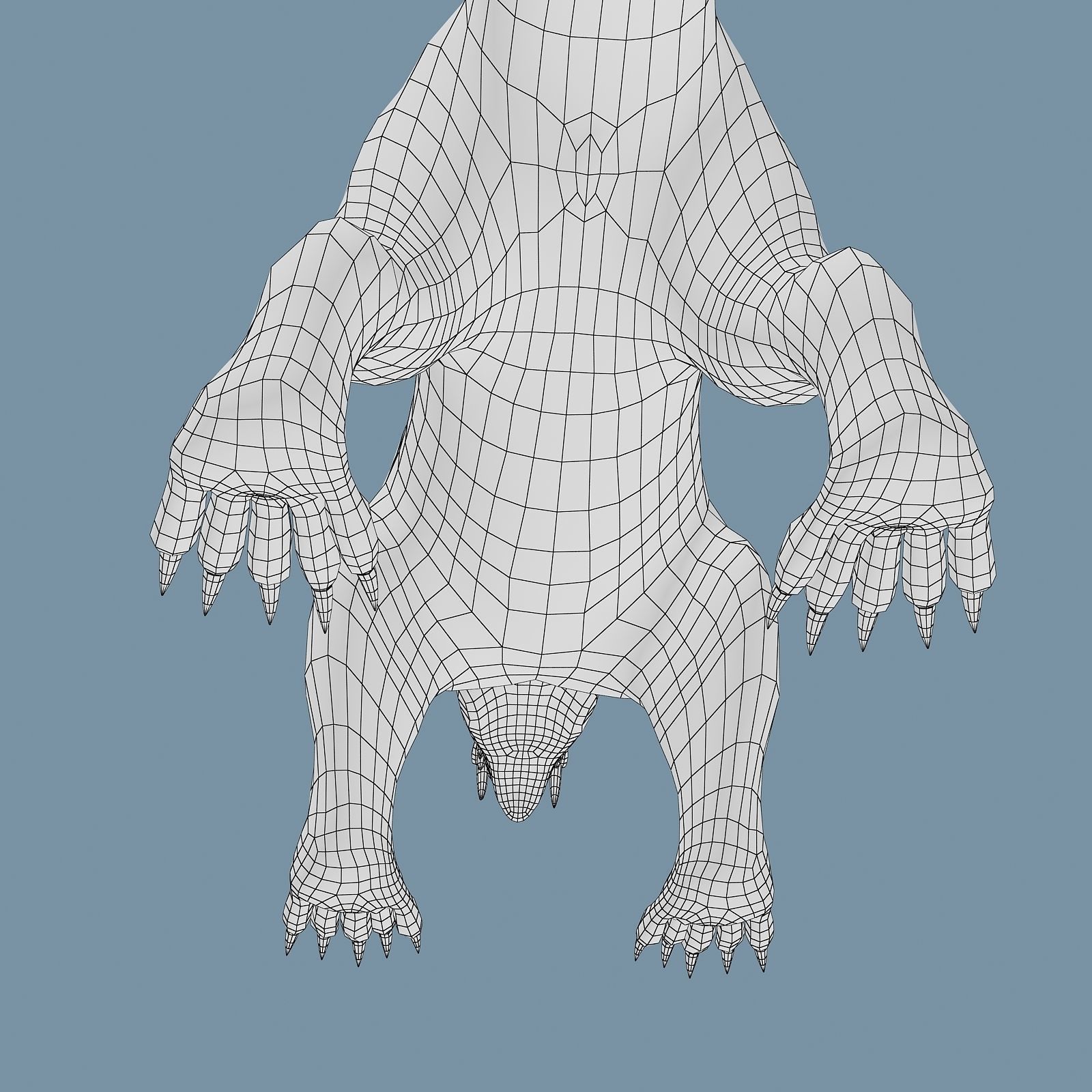 Inostrancevia Low-poly 3D model_48