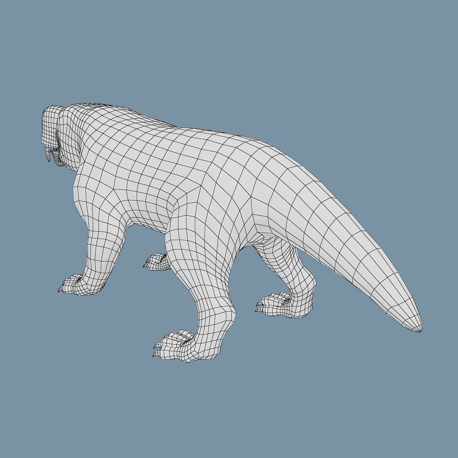 Inostrancevia Low-poly 3D model_42