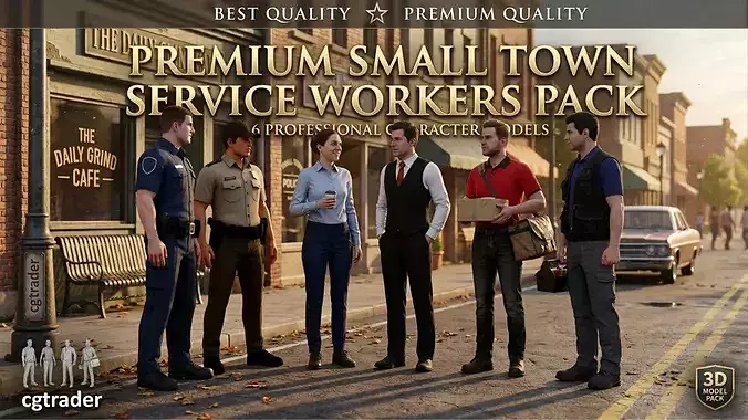 Small Town Service Workers Pack 6  Characters 2
