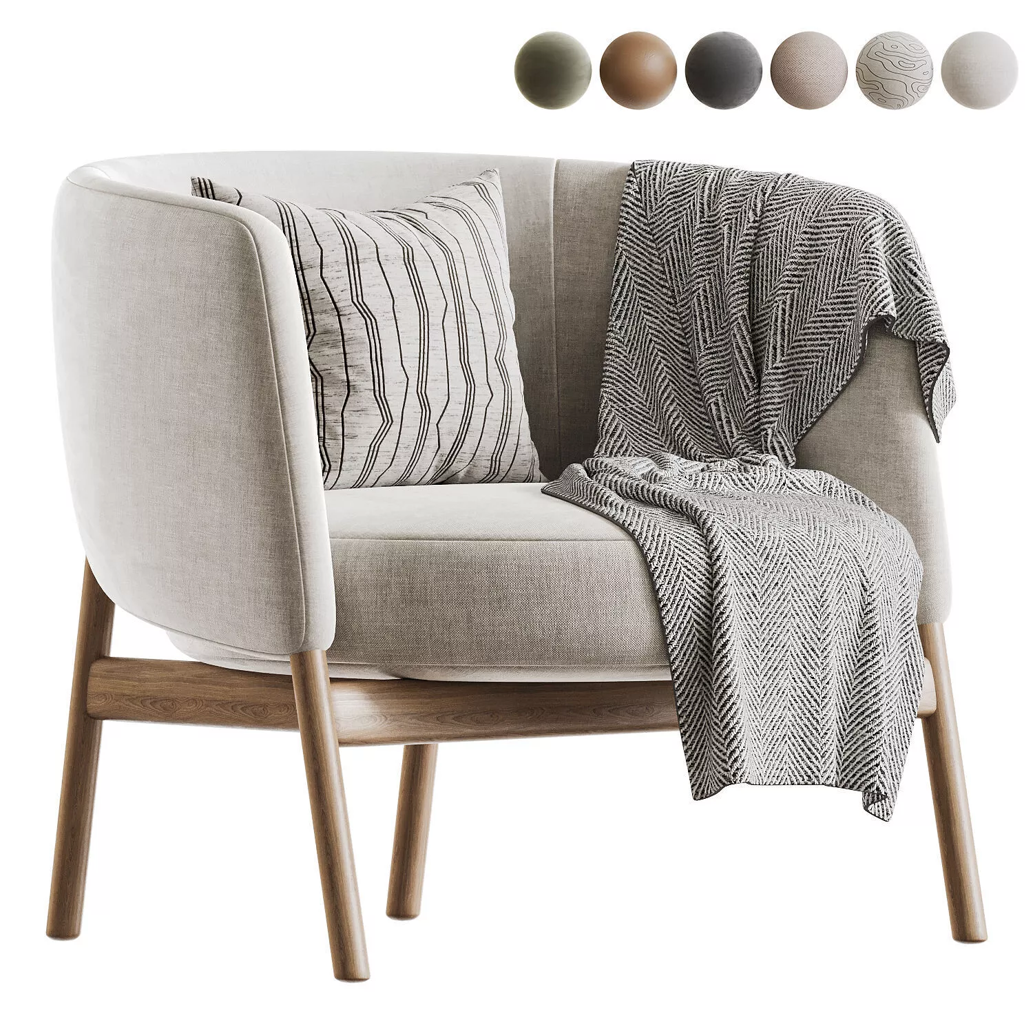 Collar chair 3D model