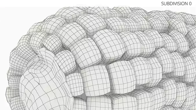 White Corn Cob Fur 3D model 6