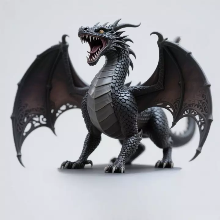 4506 Menacing Fairytale Dragon STL DND ARTE 3D 3D print model