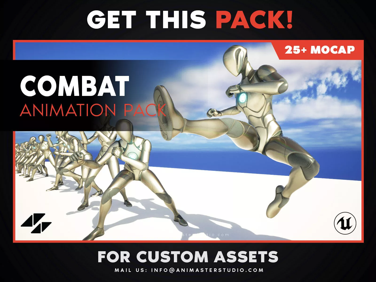 Combat Animation Pack Low-poly 3D model