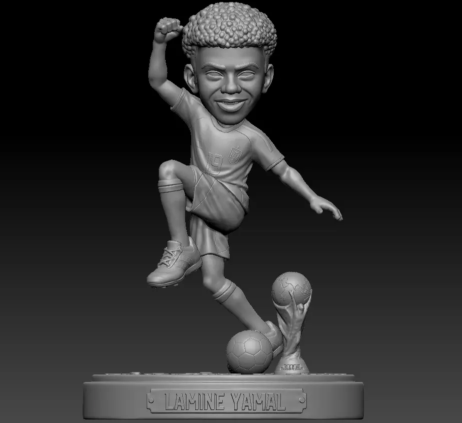 lamine yamal Collectible action Figure 3D print model