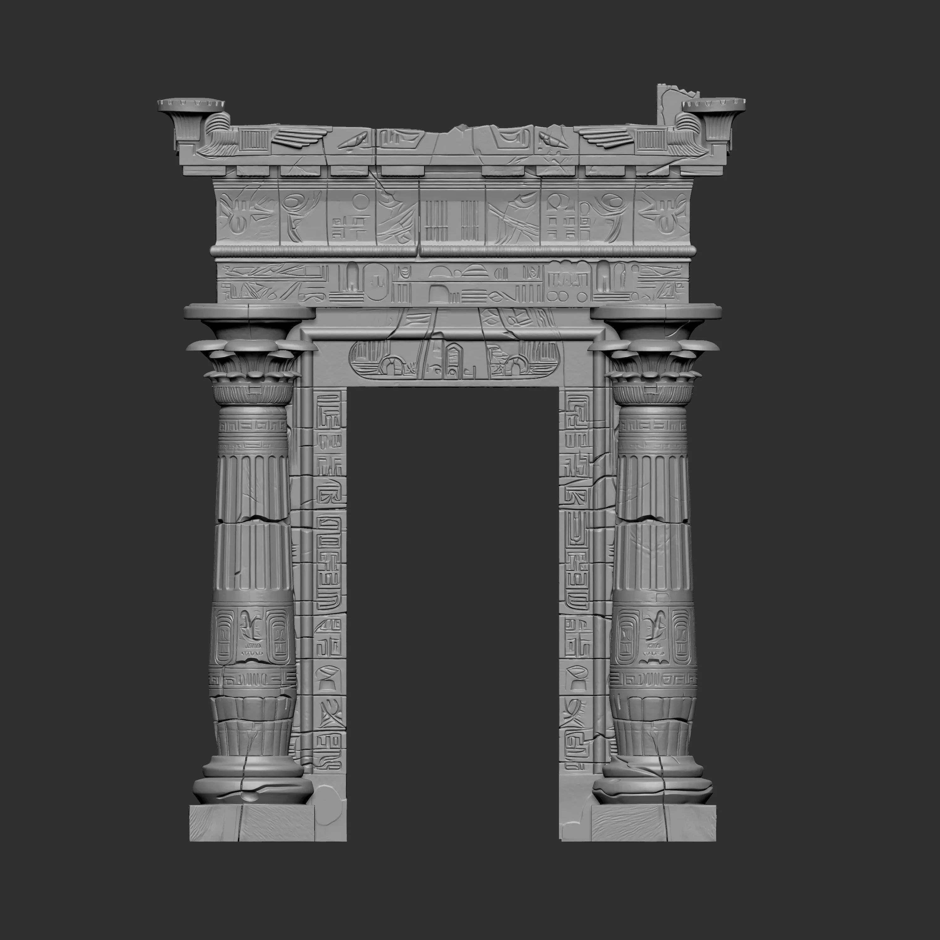 3D printable model of an ancient Egyptian stone 3D print model
