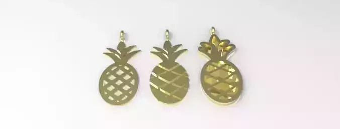 pineapple charms 15x7 mm