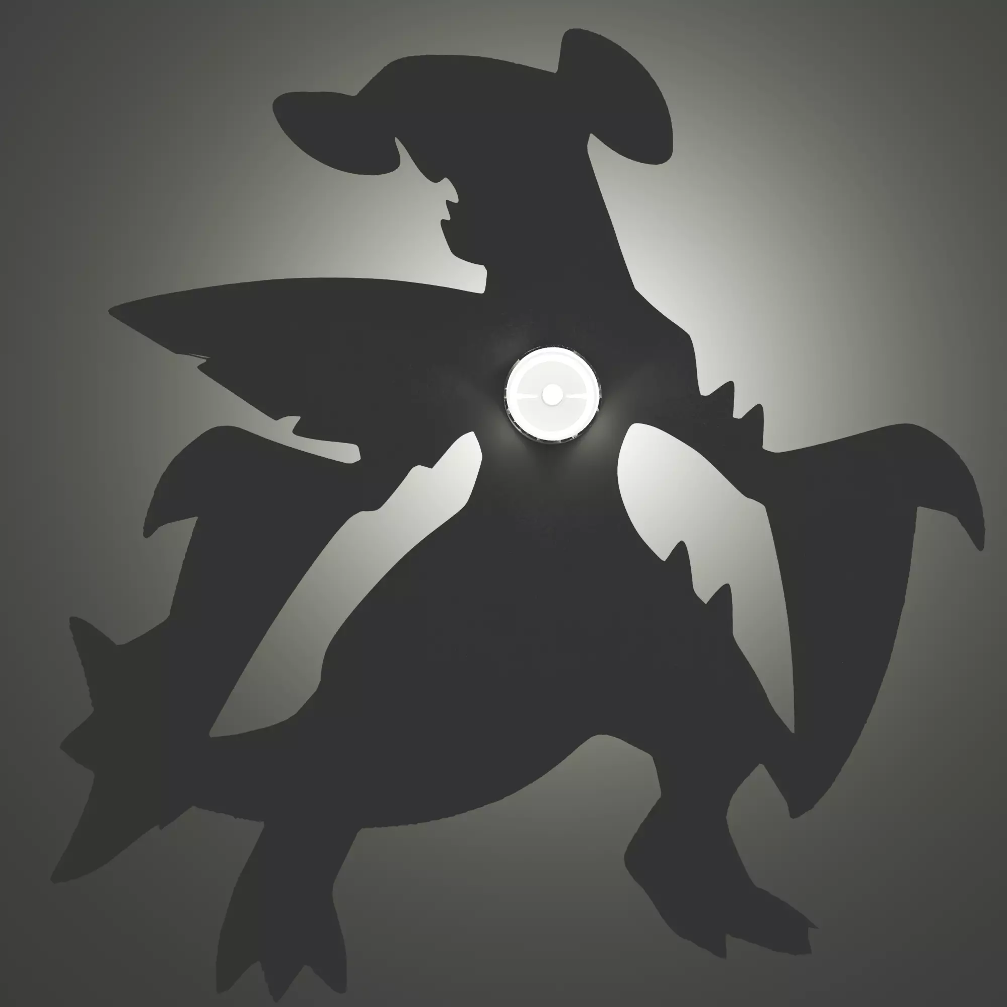 Garchomp Shadow Lamp 3D print model