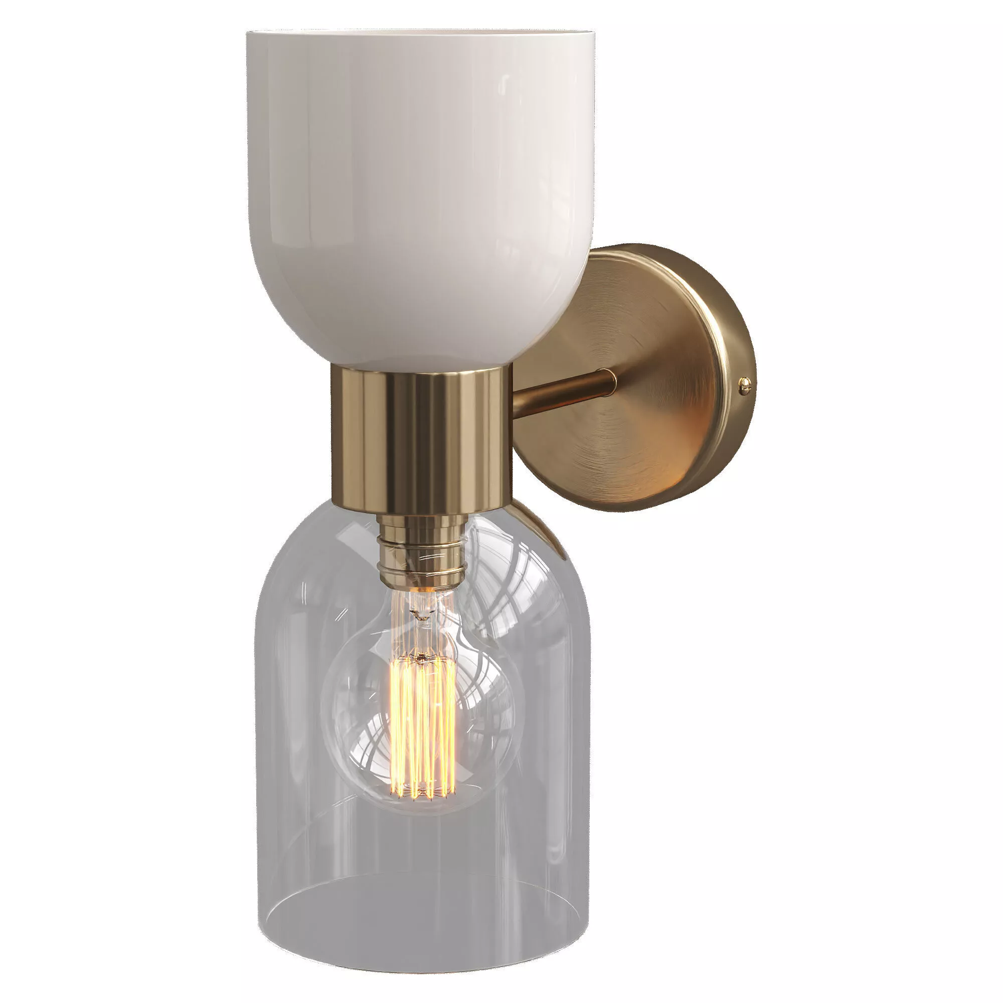 Pendant light with a glass shade Low-poly 3D model