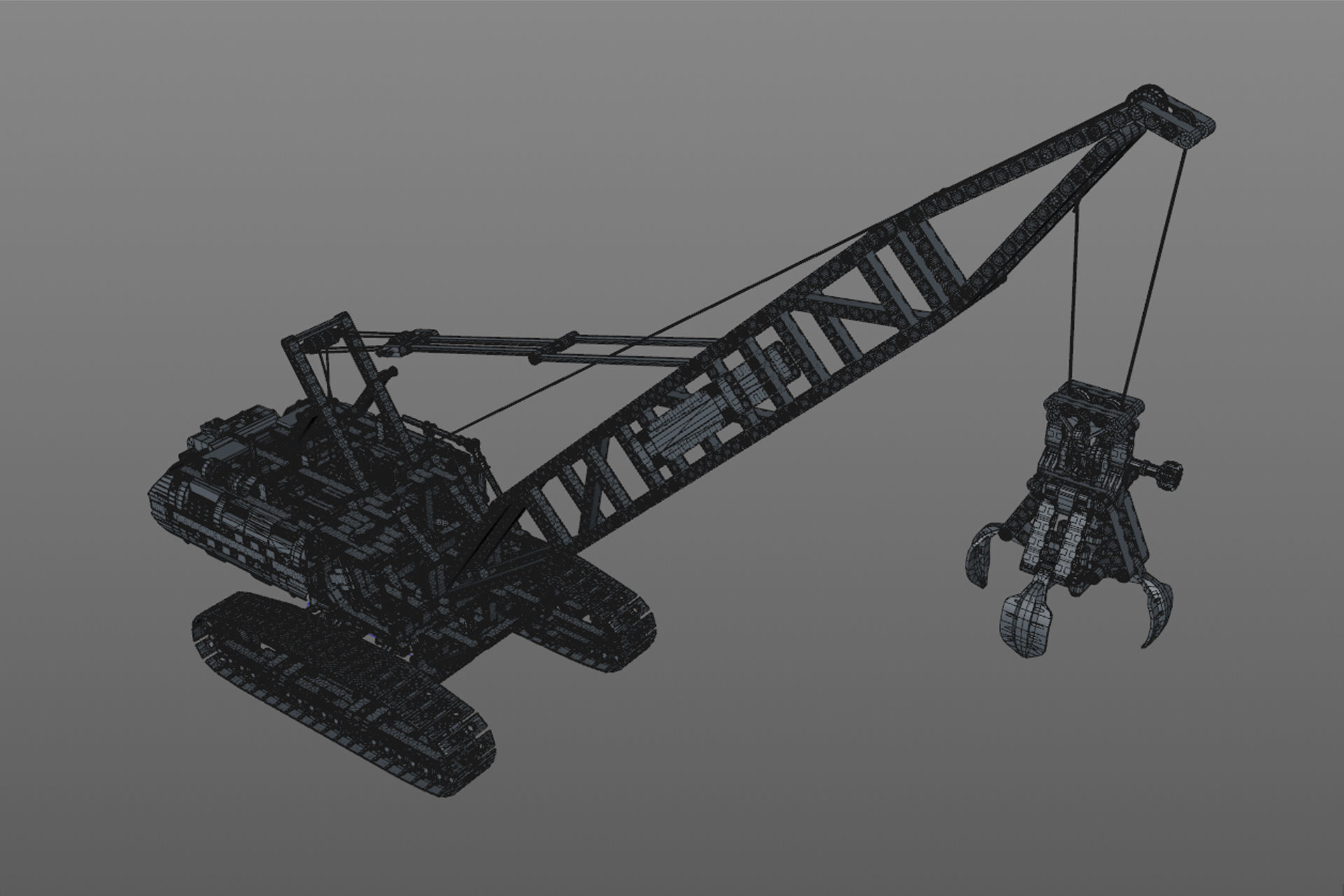 Lego Crawler Crane 3D model_12
