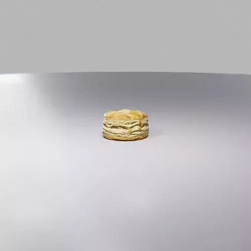 Fresh Buttermilk Biscuit with Butter and Honey Low-poly 3D model 7