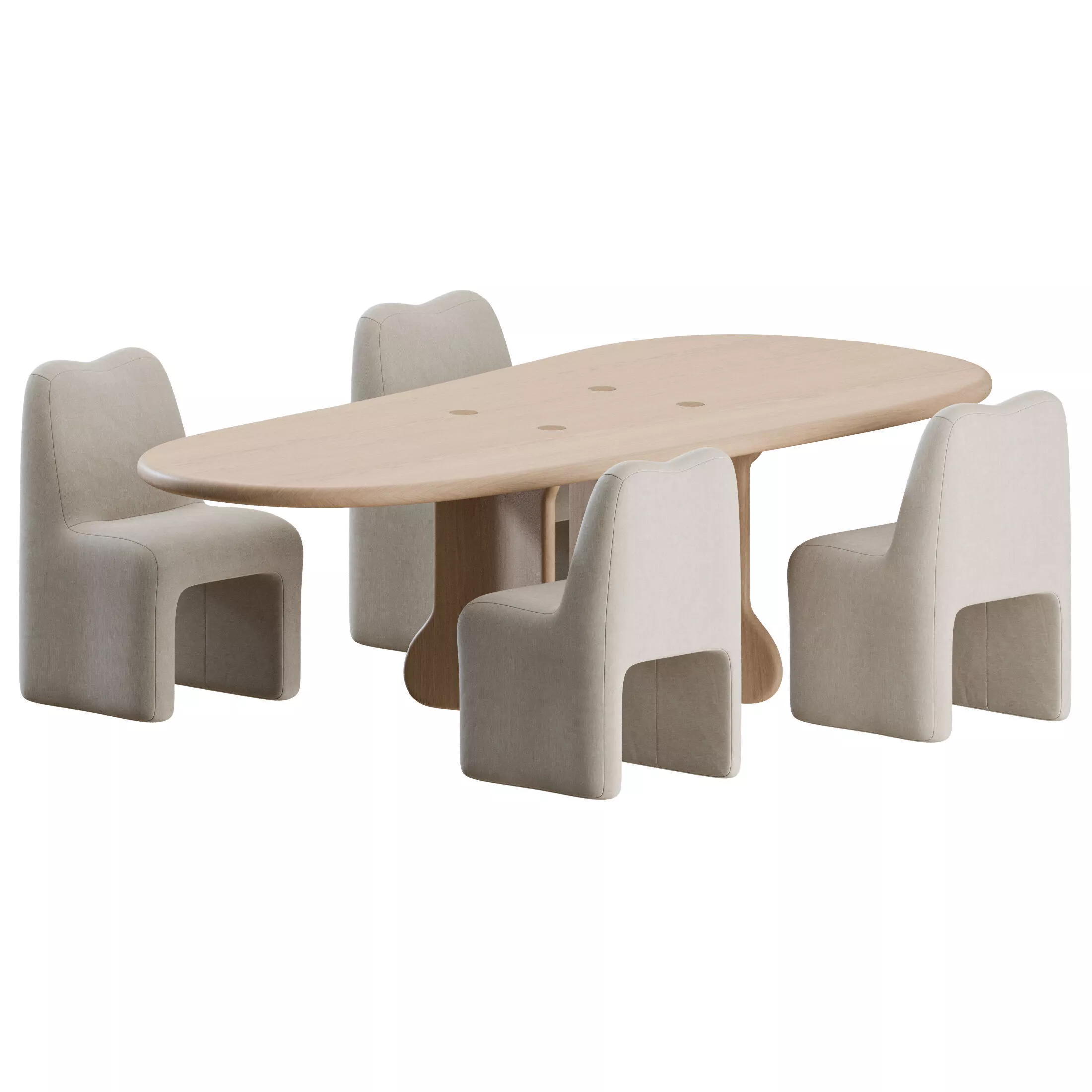 Bone Dining Set by Faye Toogood 3D model
