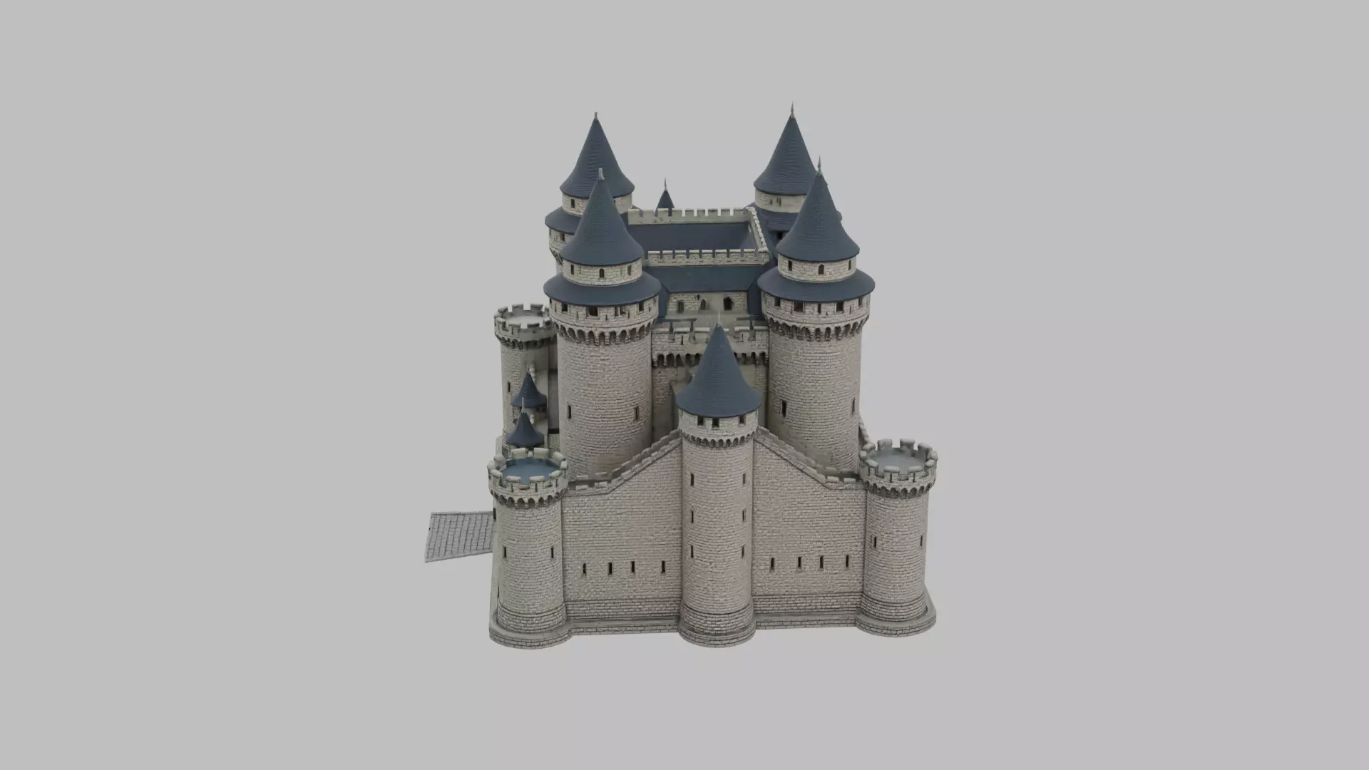 Fantasy Castle 3d Model - High Quality 3D Model Low-poly 3D model