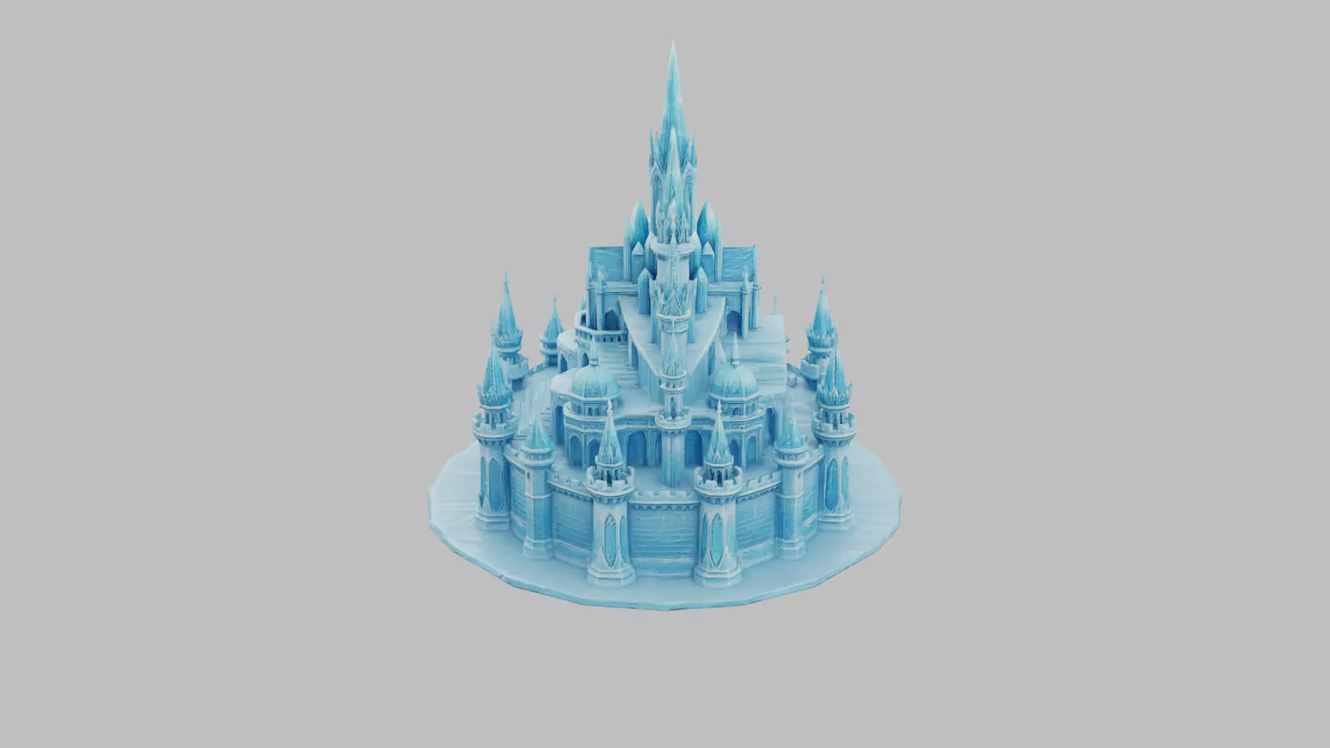 Ice Castle 3d Model - High Quality 3D Model Low-poly 3D model