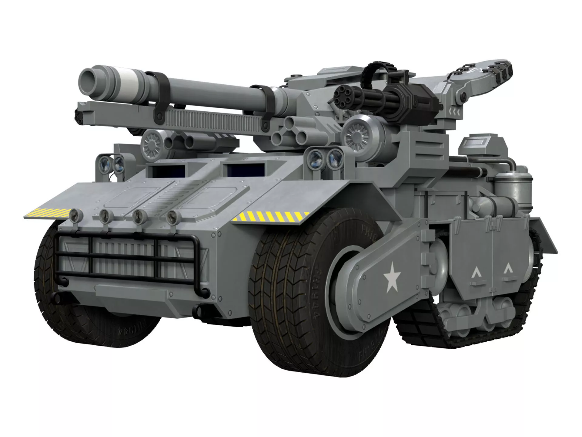 Half-track APC-2-Urban-Clean Low-poly 3D model