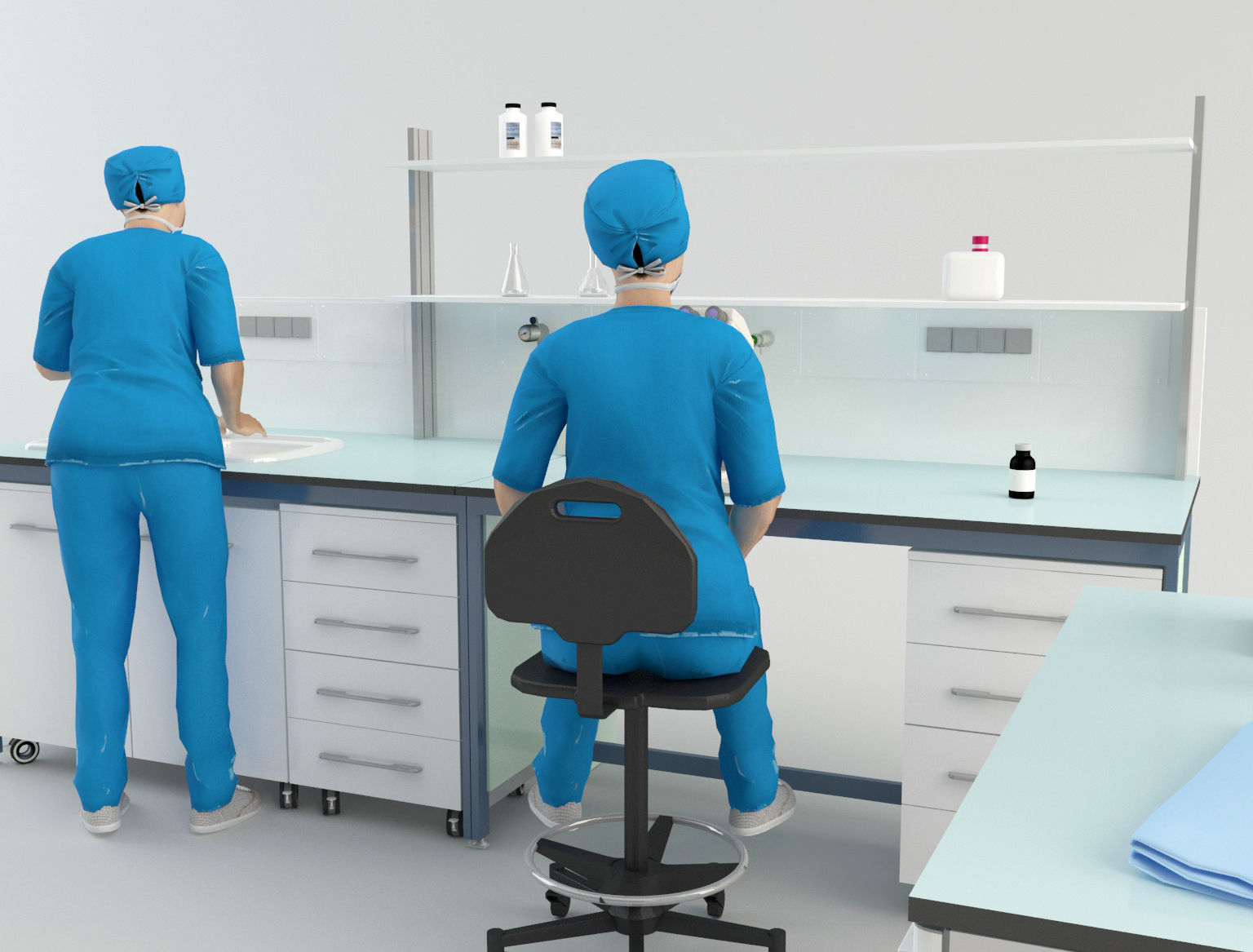 Hospital Laboratory - Scene 1 Low-poly 3D model_4