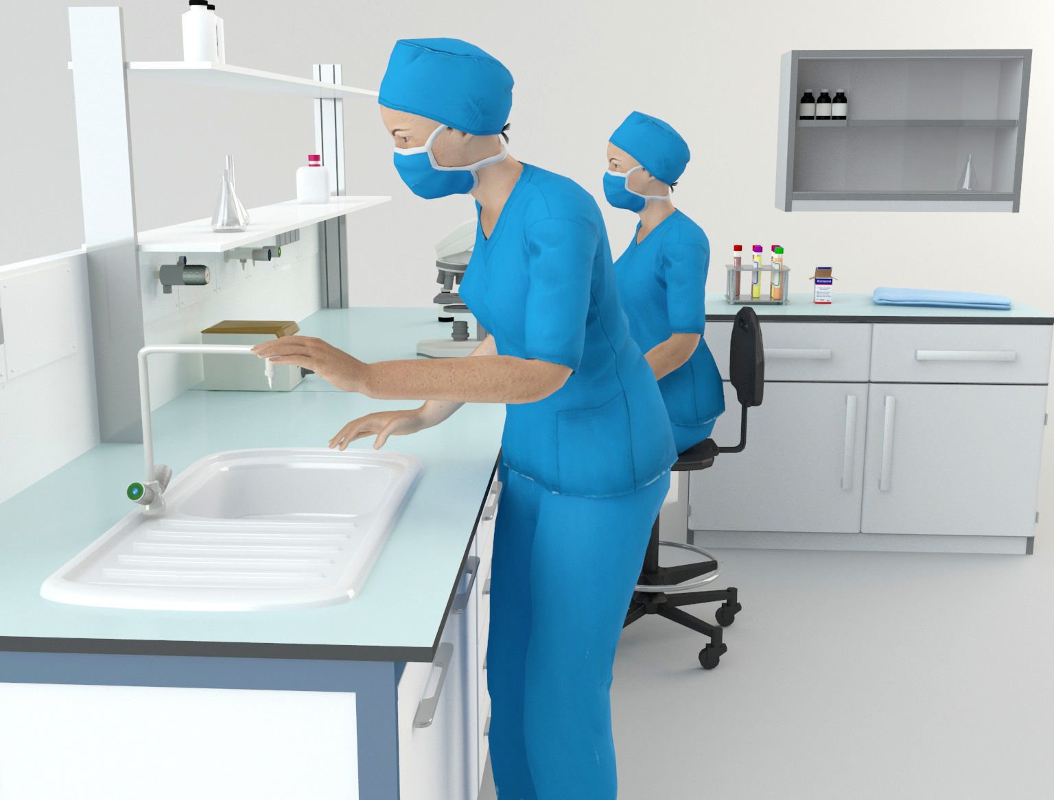 Hospital Laboratory - Scene 1 Low-poly 3D model_2