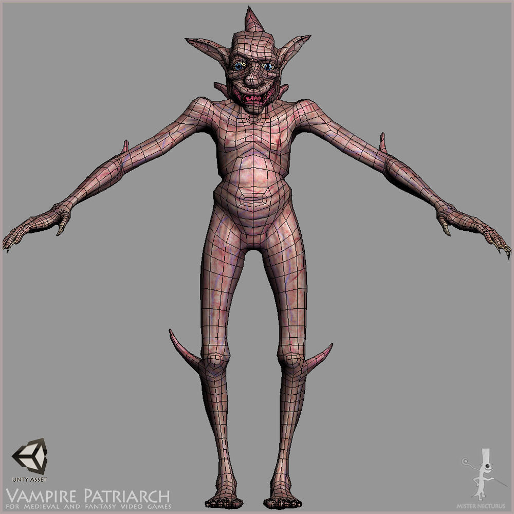 Vampire Patriarch Light Version Low-poly 3D model_12