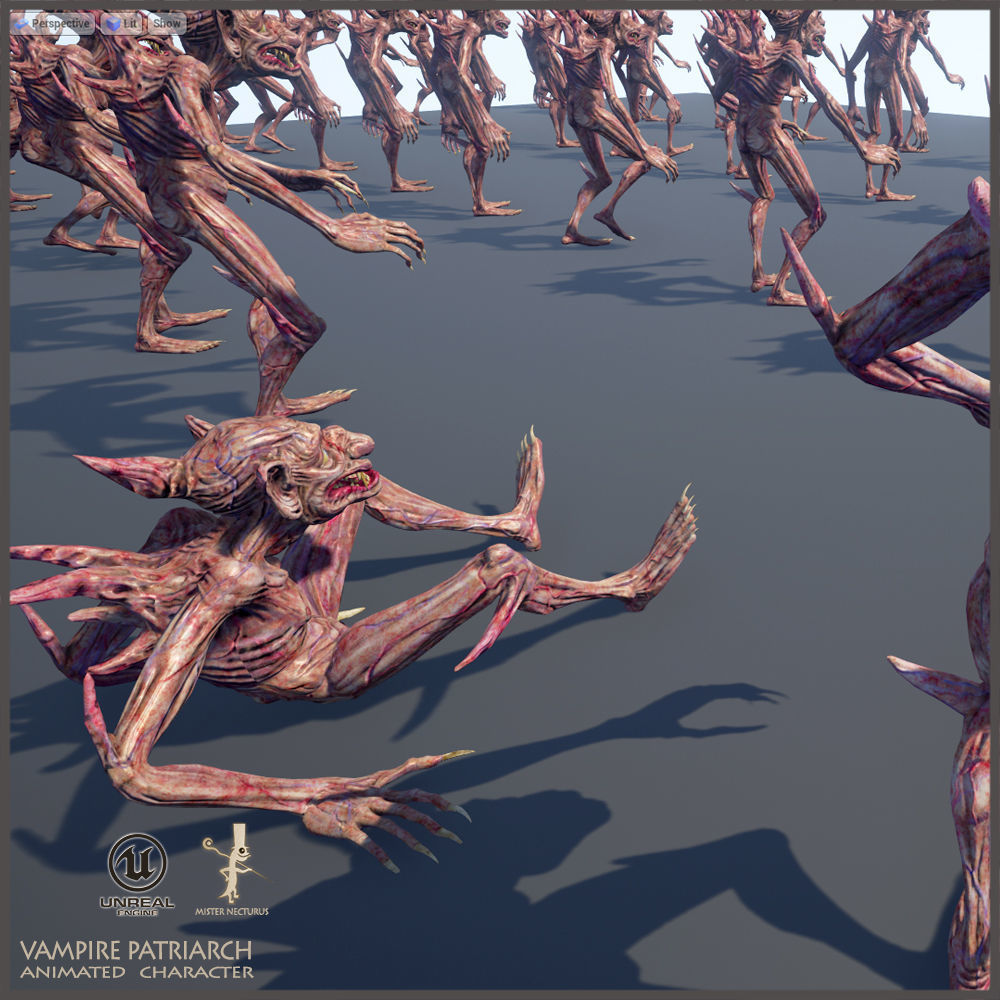 Vampire Patriarch Light Version Low-poly 3D model_14