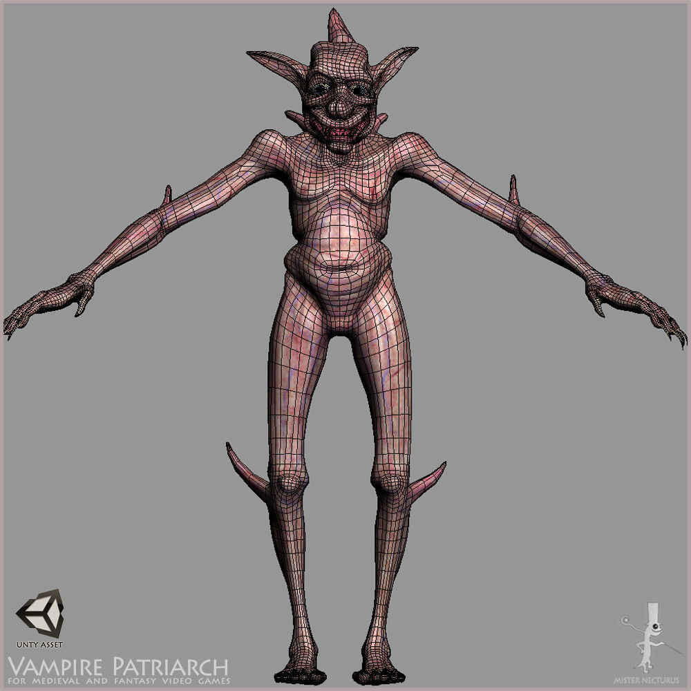 Vampire Patriarch Light Version Low-poly 3D model_11