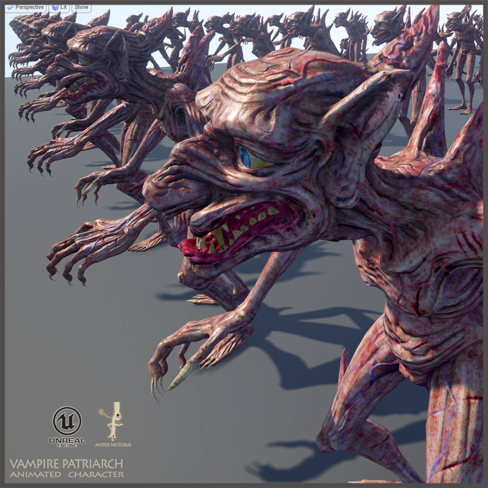 Vampire Patriarch Light Version Low-poly 3D model_2