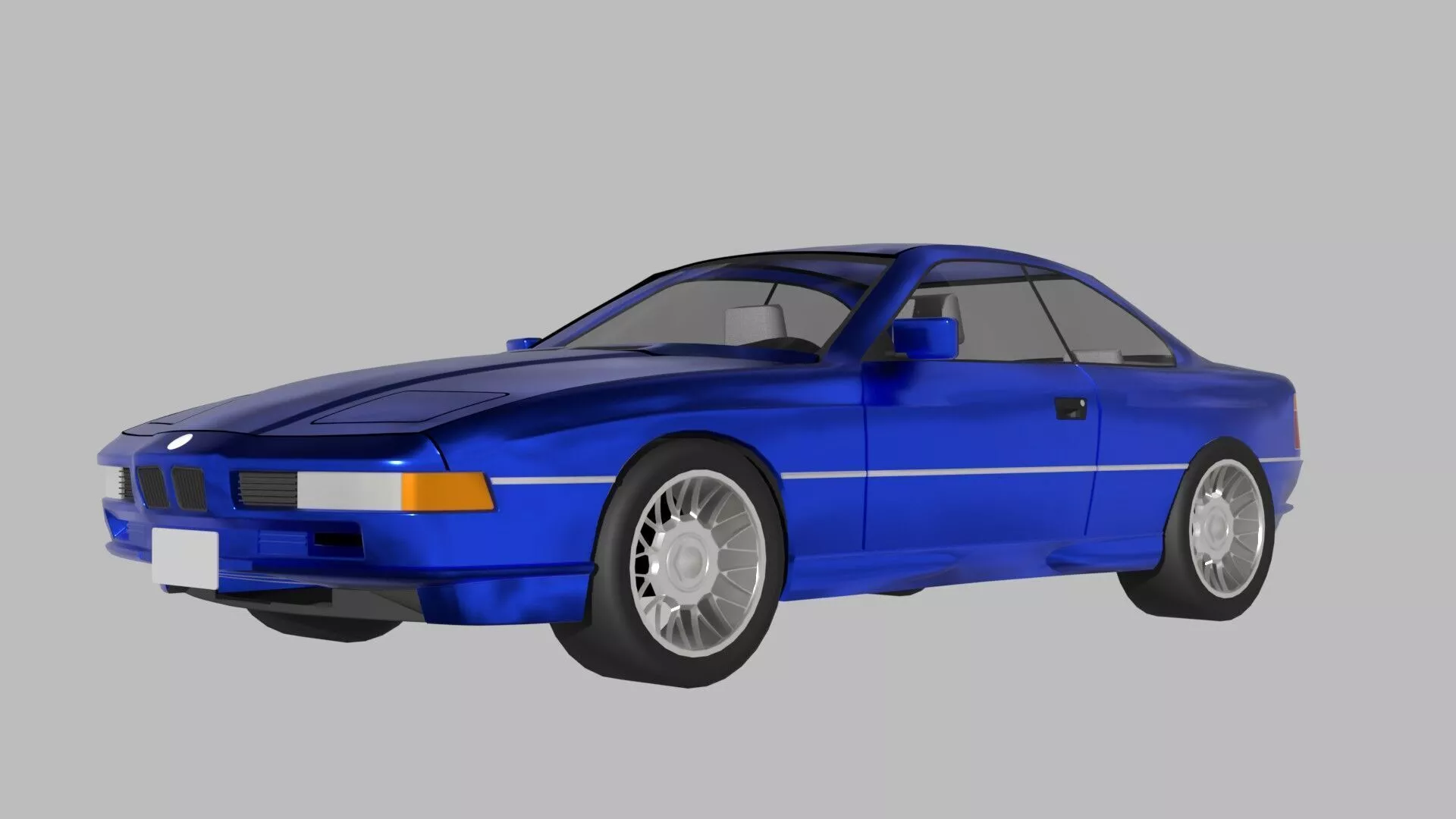 Car with Interior 02 Low-poly 3D model