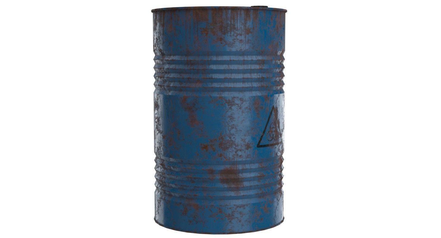Barrel 1 Lowpoly oil Low-poly 3D model_1