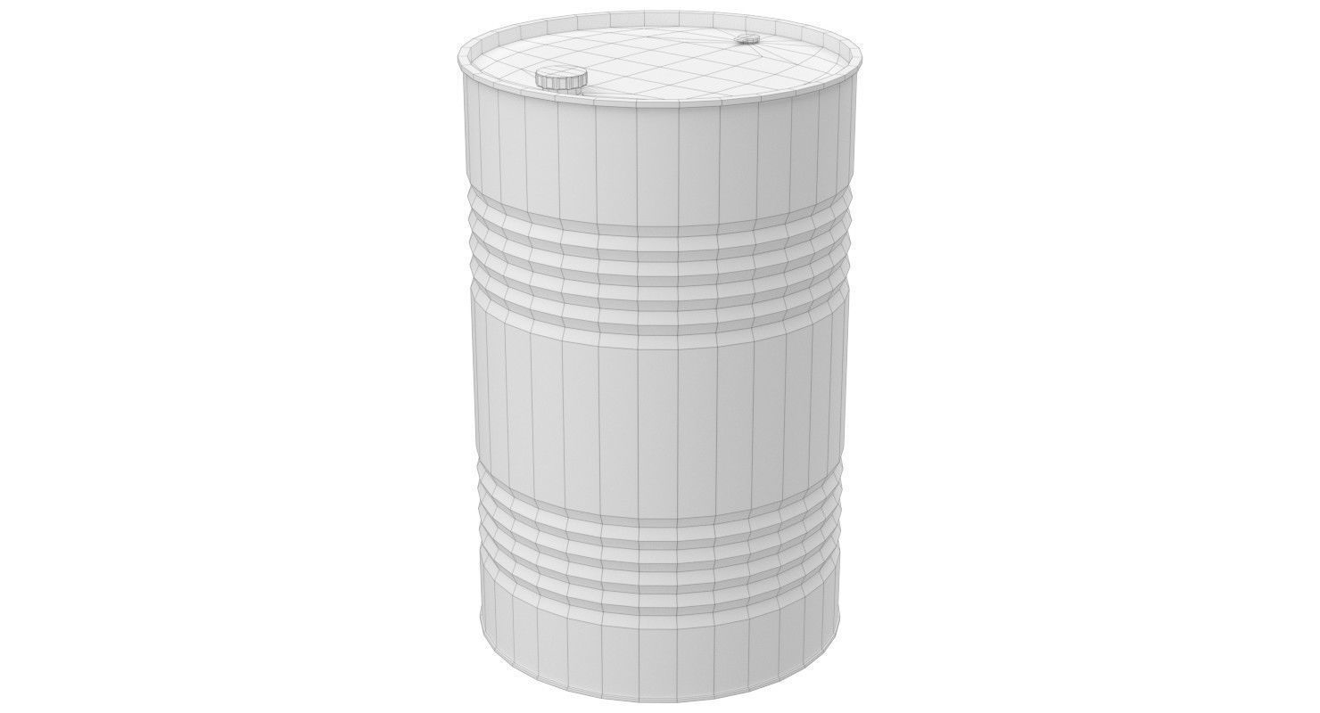 Barrel 1 Lowpoly oil Low-poly 3D model_4