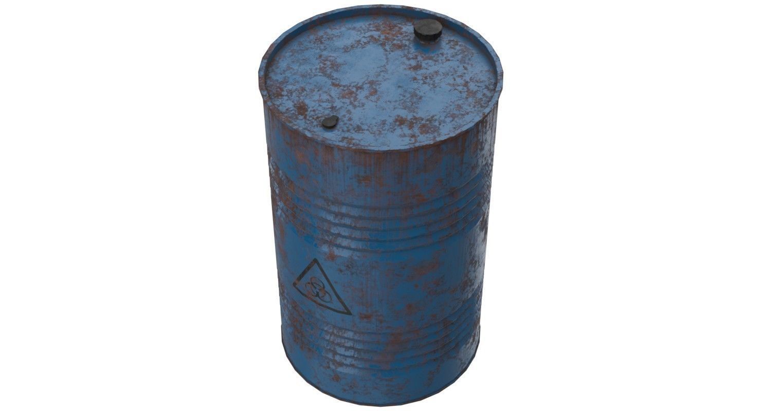 Barrel 1 Lowpoly oil Low-poly 3D model_2