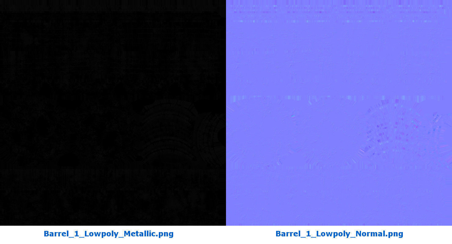 Barrel 1 Lowpoly oil Low-poly 3D model_6