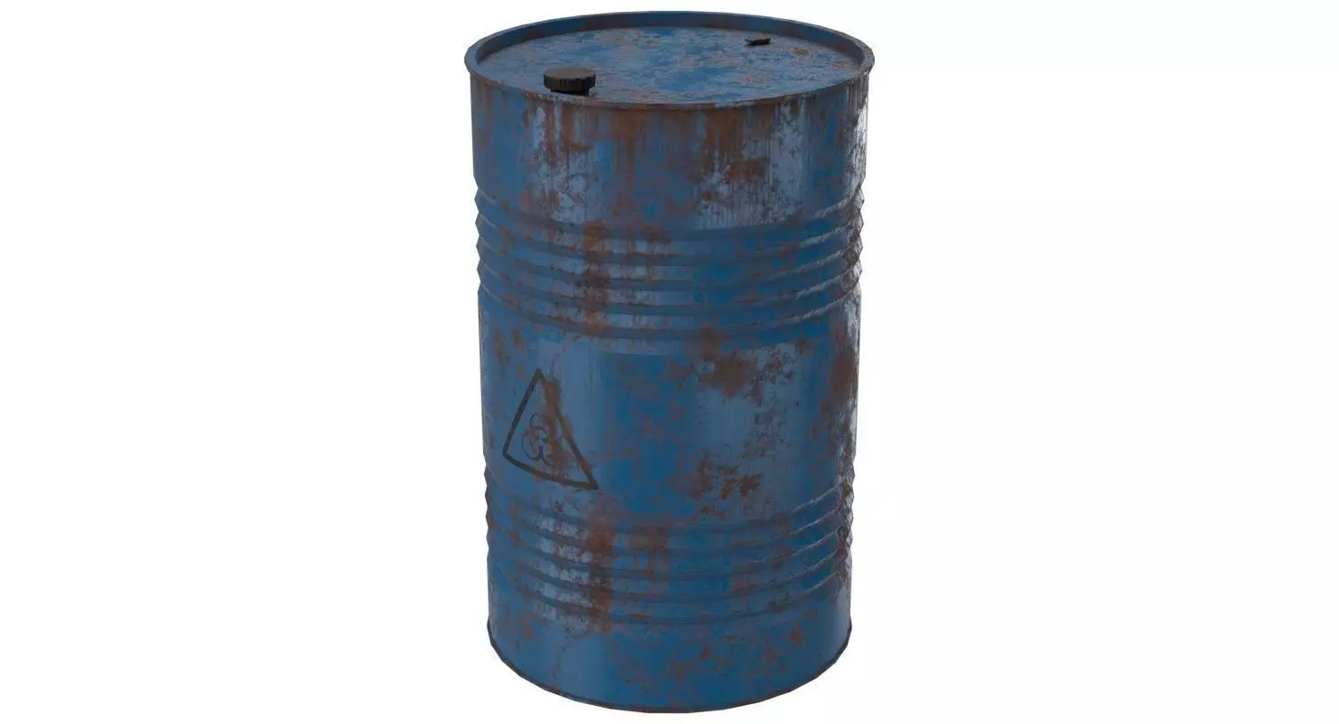 Barrel 1 Lowpoly oil Low-poly 3D model_0