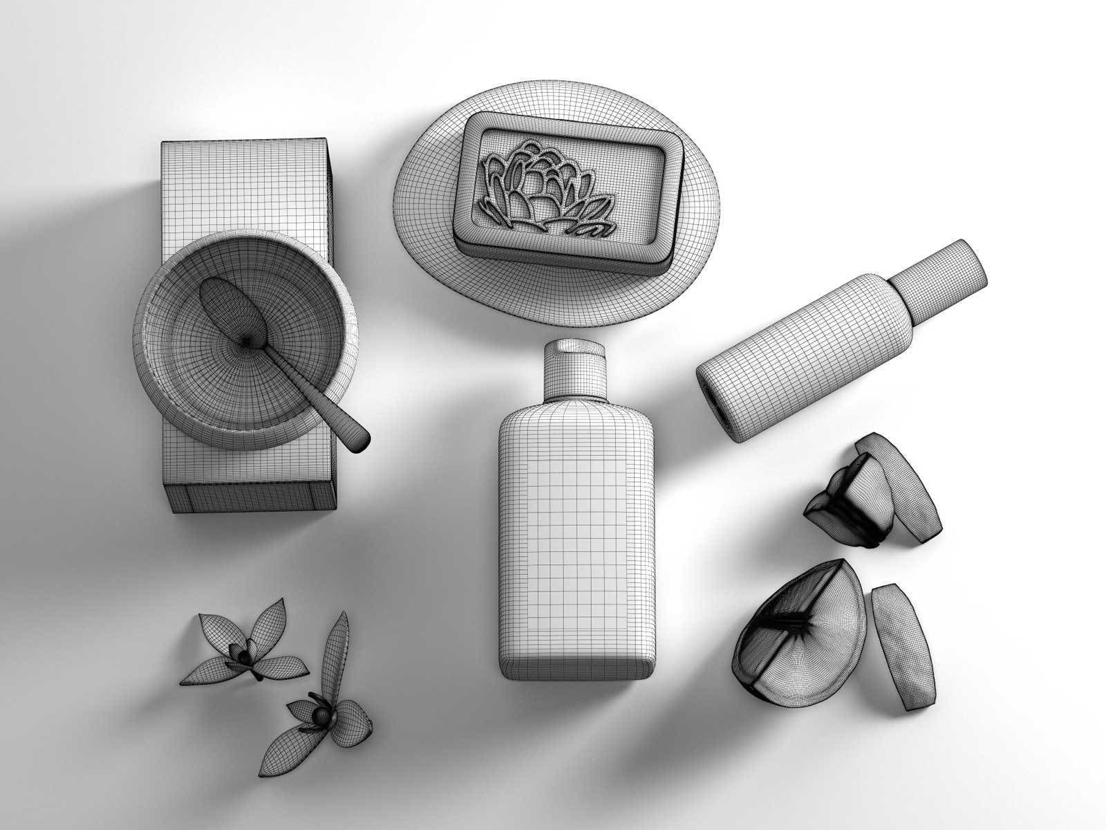 Agave Nectar Skin Care Products 3D model_1