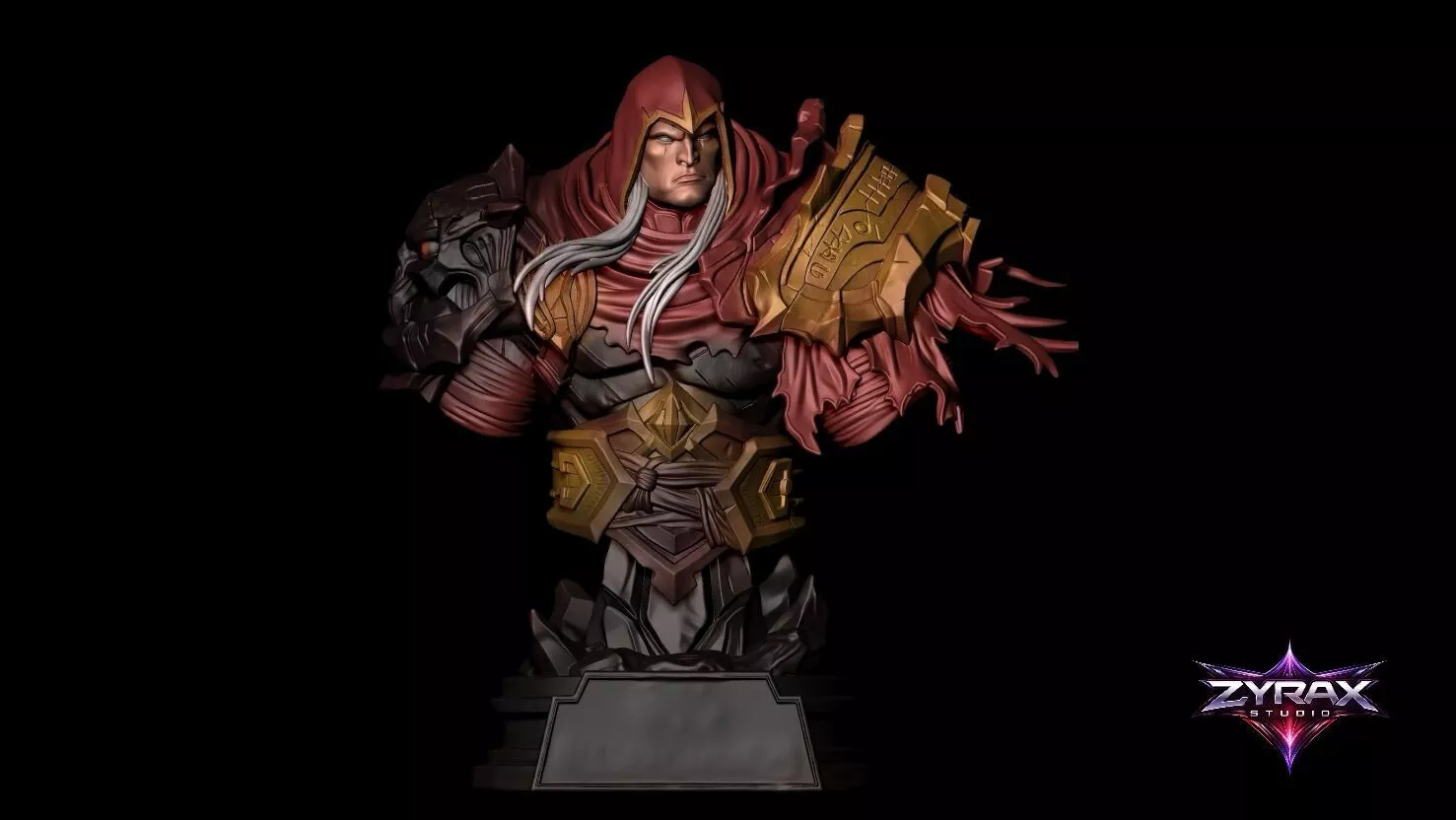 War Bust STL Darksiders Sculpture 3D Print Model 3D print model