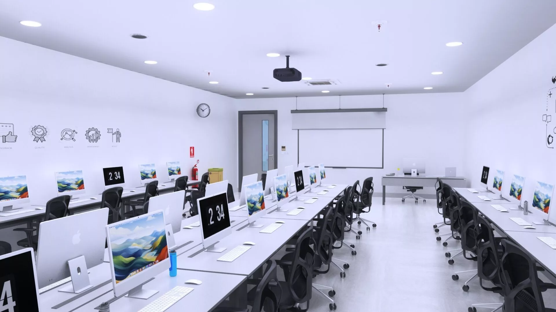 Computer Classroom Labratory 2 3D model