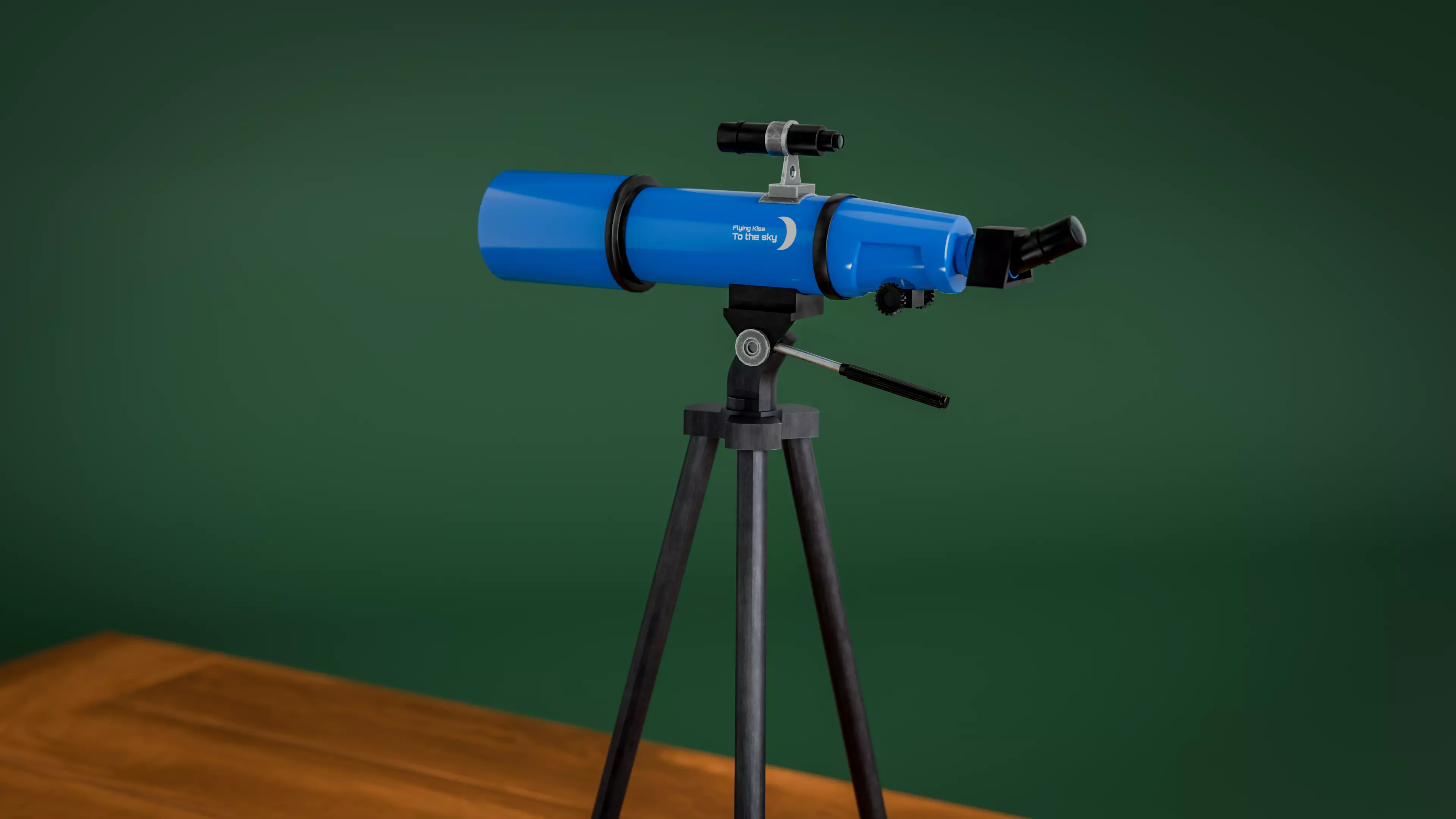 Astronomical Lowpoly Telescope with Tripod - Low Poly PBR Low-poly 3D model