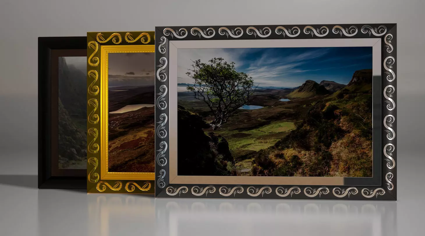 A collection of Frames - Set I Low-poly 3D model_0