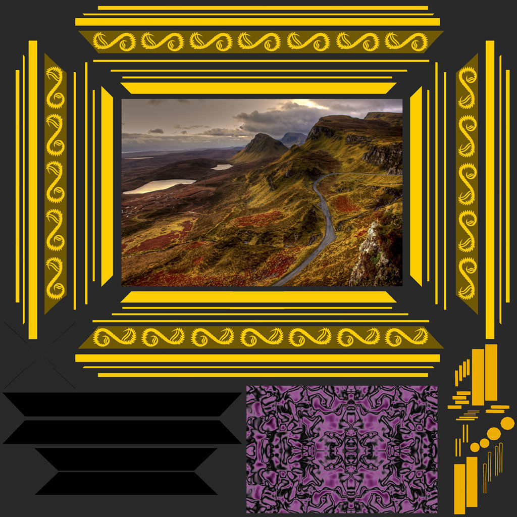 A collection of Frames - Set I Low-poly 3D model_3