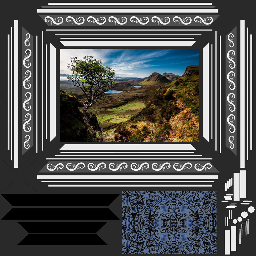 A collection of Frames - Set I Low-poly 3D model_6